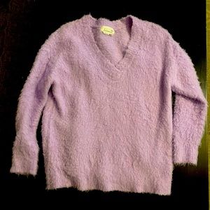 Anthropologie Purple Fluff Sweater